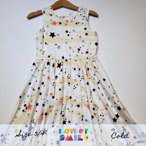 DotDotSmile Size 3/4t Tank Dress - NWT Stars Print